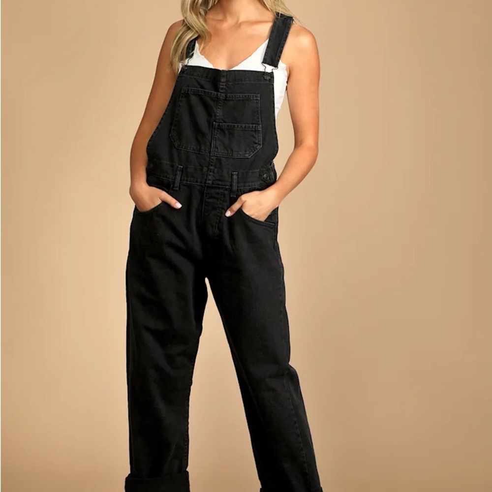 We The Free Black Denim Overalls - Relaxed Jumpsuit